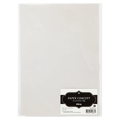 Papier Vélin Blanc Cassé, A4 150 gr, 10 Feuilles