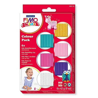 Pâte à modeler FIMO Kids Extra Colours, 6 pcs.