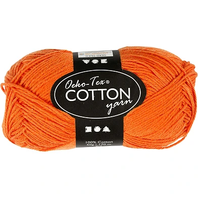 Fil de coton, Orange, 50gr, 170m