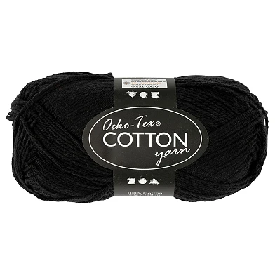 Fil de coton, Noir, 50gr, 170m
