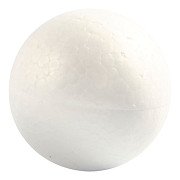 Boules de polystyrène blanches, 5 pcs.