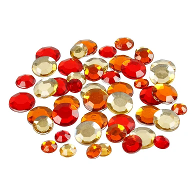 Strass Red Harmony Round Divers, 350pcs.