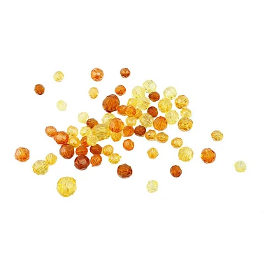 Mélange de perles à facettes jaunes, 45 grammes