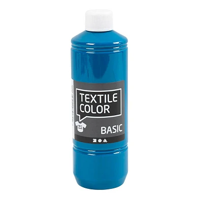 Peinture de couleur textile - Bleu turquoise, 500 ml