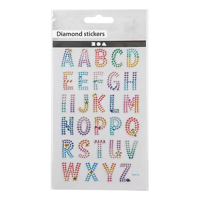 Diamant Stickers Alfabet, 1 Vel