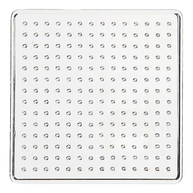 Plaque de perles thermocollantes Transparent 7x7cm, 1 pce.
