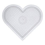 Plaque à perles thermocollante Coeur Transparent