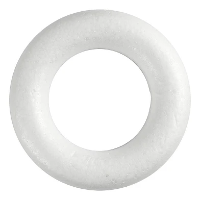 Ringe mit flacher Rückseite, weiß, 20 cm