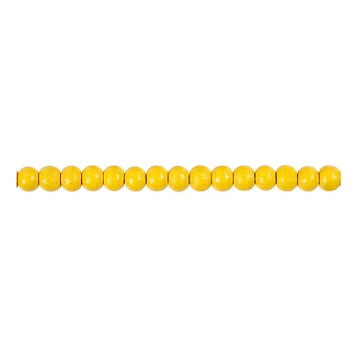 Perles en bois jaunes, 150 pièces.
