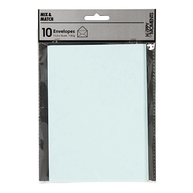 Enveloppe Bleu clair, 11,5x15cm, 10 pcs.