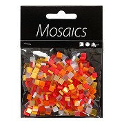 Mini Mosaïque Rouge/Orange 5x5mm, 25 grammes