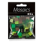 Mini Mozaiek Groen Glitter 10x10mm, 25 gram