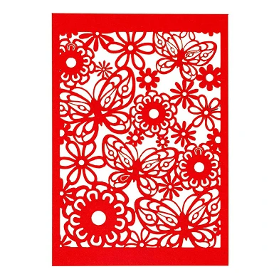 Carton à motifs rouge, 10 pcs.