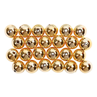 Perles dorées, 50 pièces.