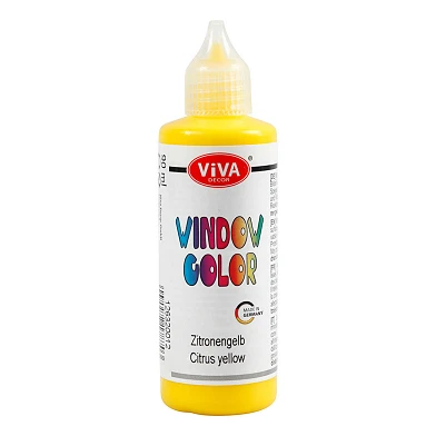Autocollant de couleur pour fenêtre et peinture pour verre – Jaune, 90 ml