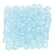Perles à Facettes Bleu Mer, 100pcs.