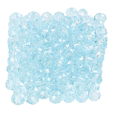 Facettierte Perlen Meerblau, 100 Stück.