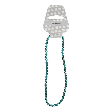 Perles à facettes vert émeraude, 100 pièces.