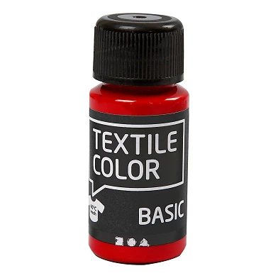 Peinture textile semi-opaque Textile Color - Rouge, 50 ml