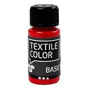 Peinture textile semi-opaque Textile Color - Rouge primaire, 50 ml