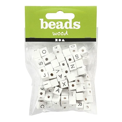 Perles Lettres Blanches A-Z, 92pcs.