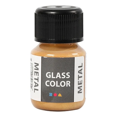 Peinture métallique couleur verre - Or, 30 ml