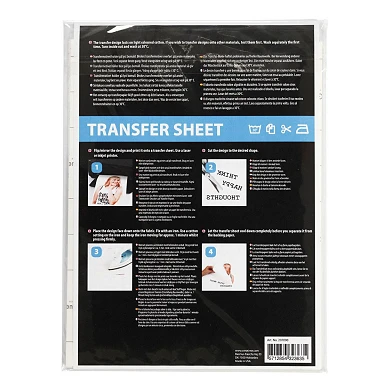 Transferblätter transparent, 5 Blatt