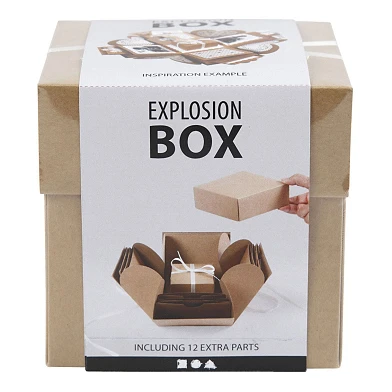 Explosion Box Geschenkdoos Naturel Set