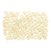 Perles de rocaille perlées ivoire, 500 grammes
