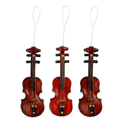 Anhänger Holz Violine klein, 12 Stk.