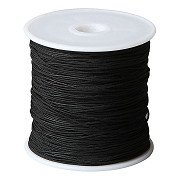 Cordon Polyester Noir 1 mm, 50m