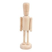 Figurine en bois sur pied, 45 cm