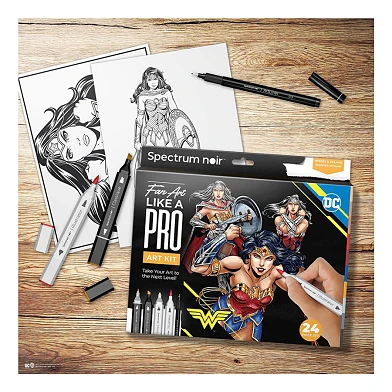 Hobbyset Illustratie Stripboekhelden Wonder Woman Kleurset