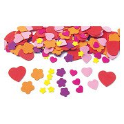Colorations - Hart, Bloemen Vormen Foam, 500st. 