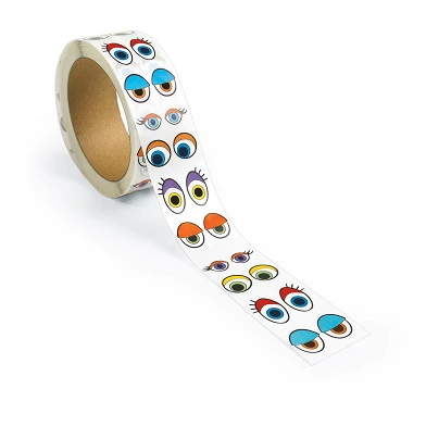 Colorations - Autocollants pour les yeux colorés, 2000 pièces.