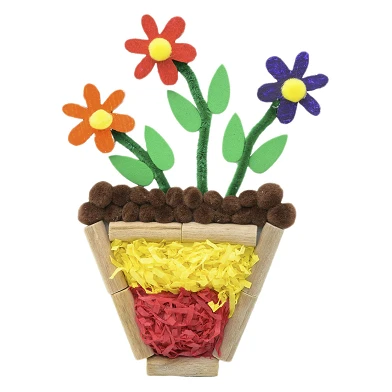 Colorations - Petites fleurs de marguerite en bois, 20 pièces.