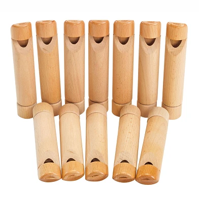 Décorez votre propre sifflet coulissant en bois, 12 pièces