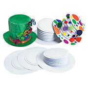 Colorations - Fabriquez et décorez votre propre haut de chapeau blanc, lot de 12