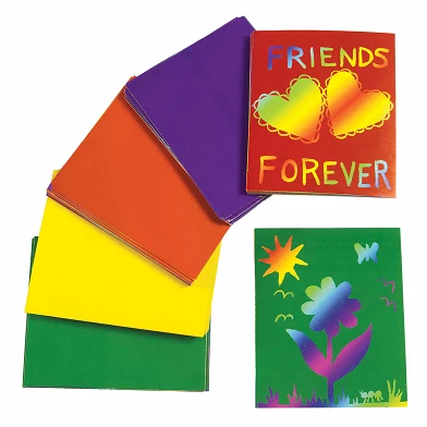 Colorations - Carte à gratter couleur avec motif, 100 pièces.