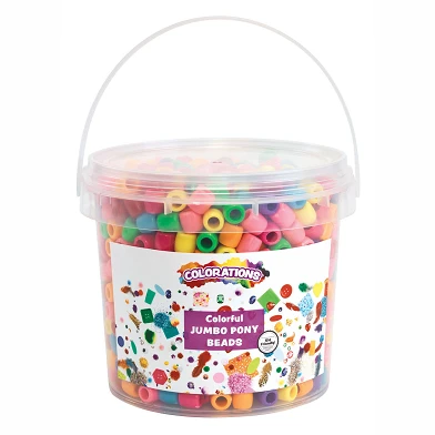 Colorations - Grosses perles colorées dans un seau, 680 grammes