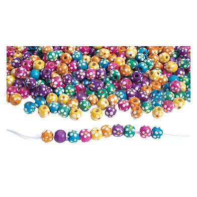 Colorations - Perles en Bois Fleur, 225 grammes