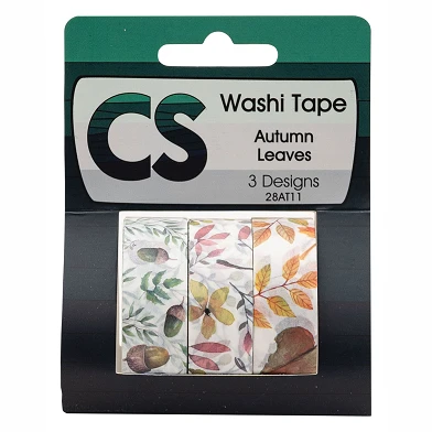 Colorations - Washi Tape Feuilles d'Automne 3 Rouleaux, 5mtr.