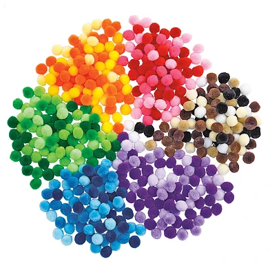 Colorationen - Pompons 6 Farben, 1500 Stk.