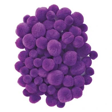Colorations - Pompons Violets, 100pcs.