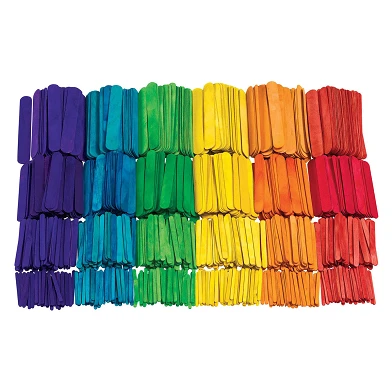 Colorations – Farbige Bastelstäbchen aus Holz, Klassenzimmer-Paket, 1200 Stück.