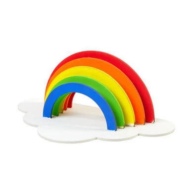 Färbungen – Basteln und dekorieren Sie Ihren eigenen hölzernen Regenbogen, 6er-Set