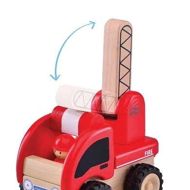 Wonderworld Mini-Feuerwehrauto aus Holz