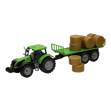 Traktor mit Ballenwagen 1:32