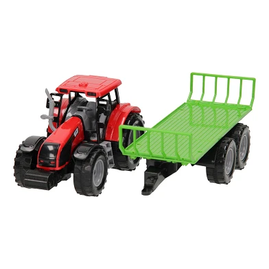 Traktor mit Flachwagen 1:32