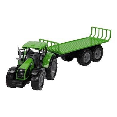 Tractor met Platte Kar 1:32